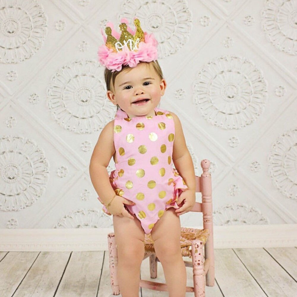 Neue Prinzessin Stirnband Baby Mädchen 1/2st Geburtstag Party Hütte Blume Krone Party Haarband Haar Zubehör Für Fotografie Requisiten