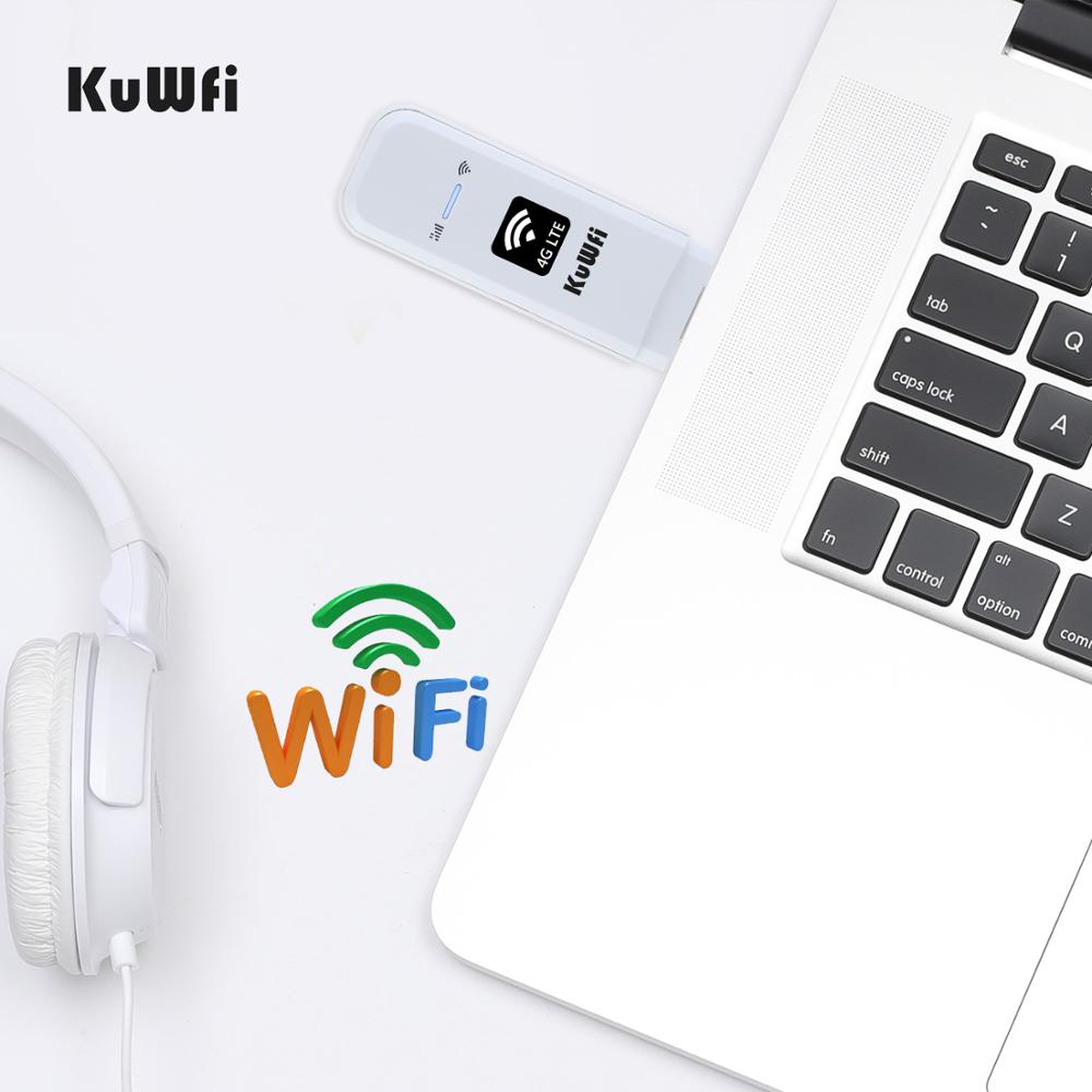 Kuwfi 4G Lte Usb Modem Kat 4 150Mbps Netwerk 3G/4G Usb Dongle Universele Unlocked 4G Sim Wifi Adapter Met TS9 Interface