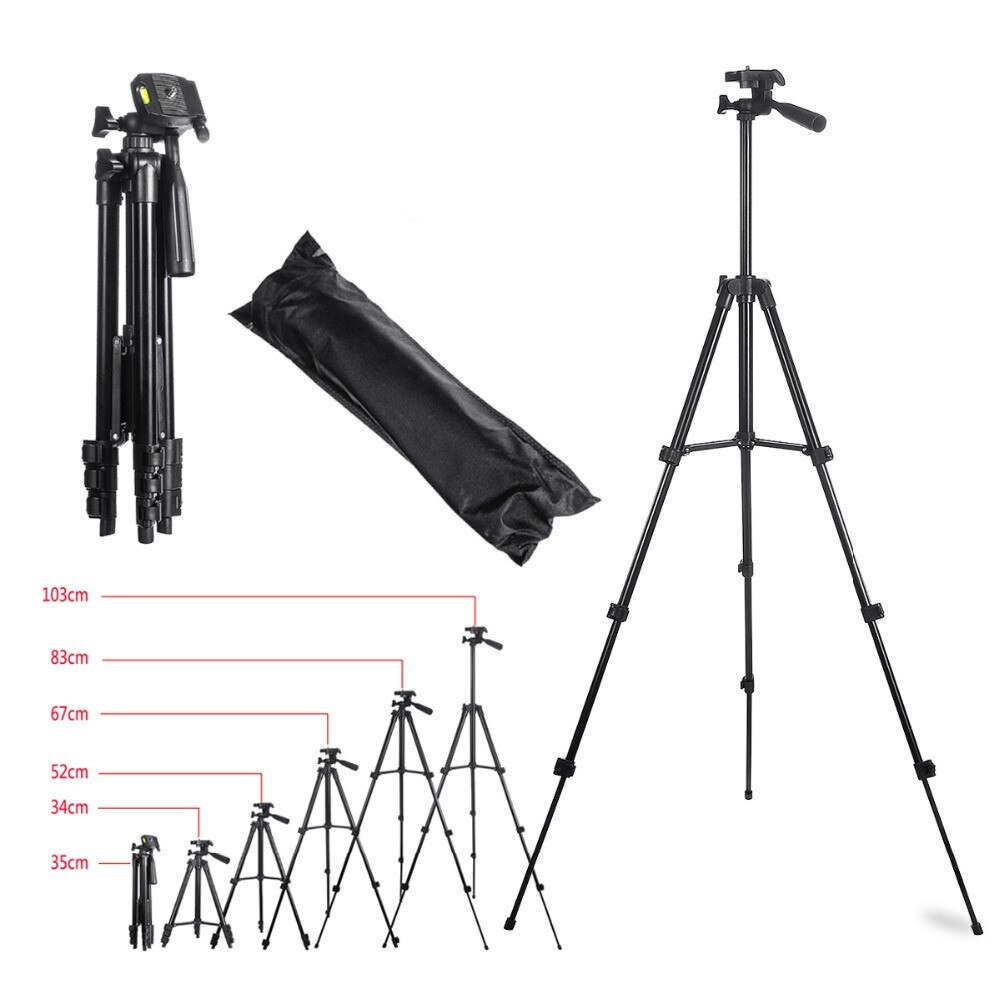 40 inch Tripod 4 Sections Lightweight Tripod Portable Tripod for Canon for Nikon for Sony Camera for Gopro Action Camera