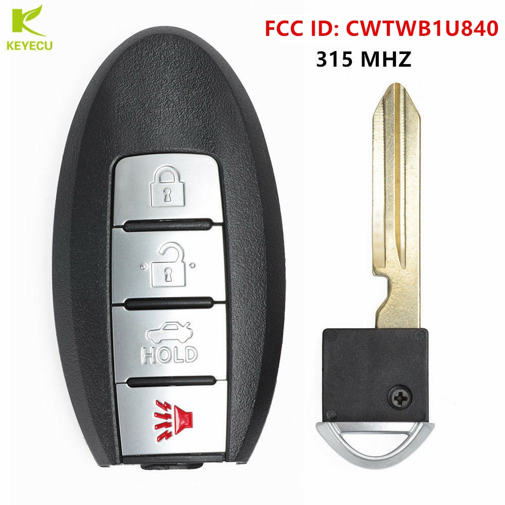 Keyecu Vervanging Proximity Smart Afstandsbediening Sleutelhanger 315 Mhz Voor Nissan Sentra/Versa/Blad Fcc id: CWTWB1U840