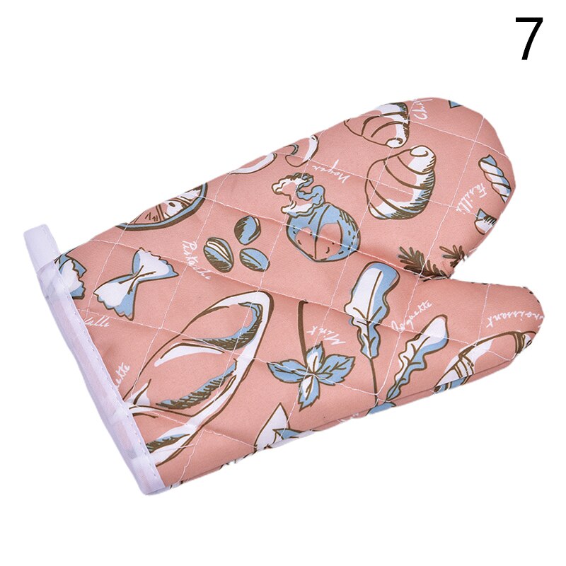 Heat-resistant Gloves, Heat-resistant And Scald Resistant Gloves For Microwave Oven Baking Cotton: light coffee 24X16cm