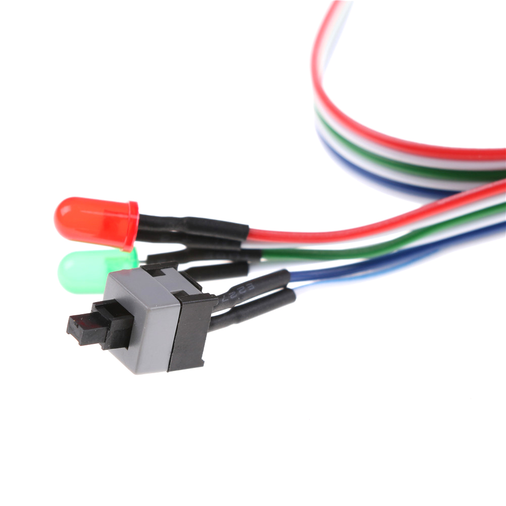 68cm Desktop Computer PC Case ATX Power On Reset Switch Cable With HDD LED Light