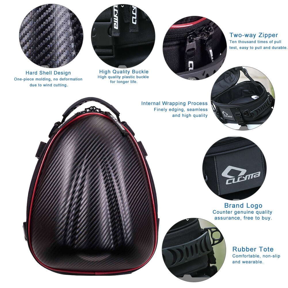 Motorcycle Backseat Saddle Bag Hard Shell Rear Seat motorcycle Tank bags Waterproof Multifunctional Tank Storage Backpack