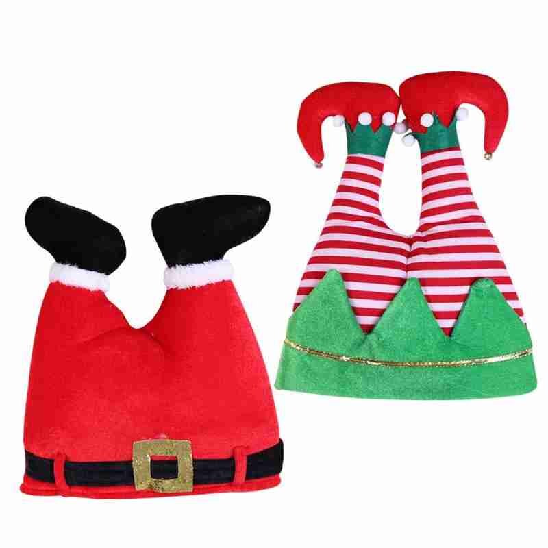 Kerst Clown Hoed Voor Thuis Bar Nieuwjaar Thema Party Gestreepte Cap Flanel Warme Lange Comfortabele Katoen Kerst Elf S8P1