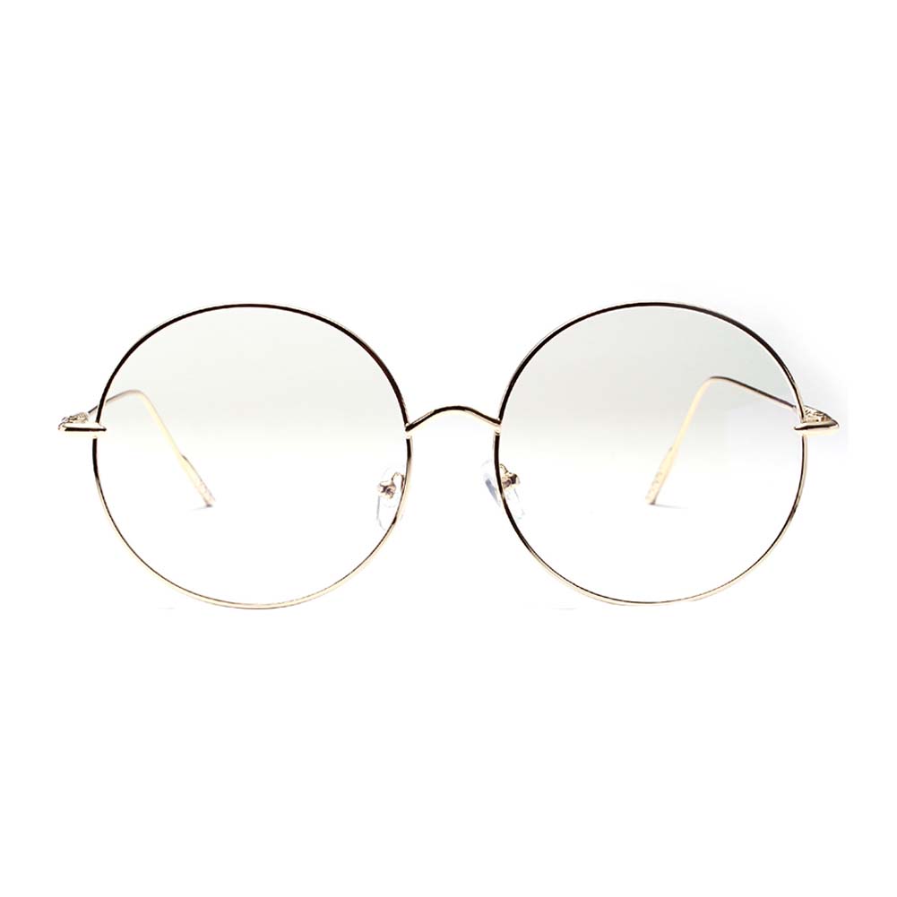 Women Metal Sunglass Eyewear Accessories Oversized Frames Round Frame Clear lens Women's Glasses Eyeglasses Femme: GD