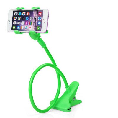 Universel paresseux support de téléphone bureau lit côté coloré Flexible Long bras pince support de téléphone pour iPhone samsung téléphone portable: Green