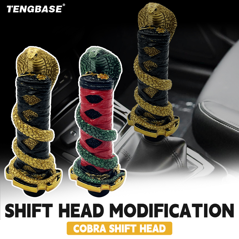 Pomo de cambio Cobra con personalidad, accesorios de decoración para coche, palanca de cambios Manual para coche