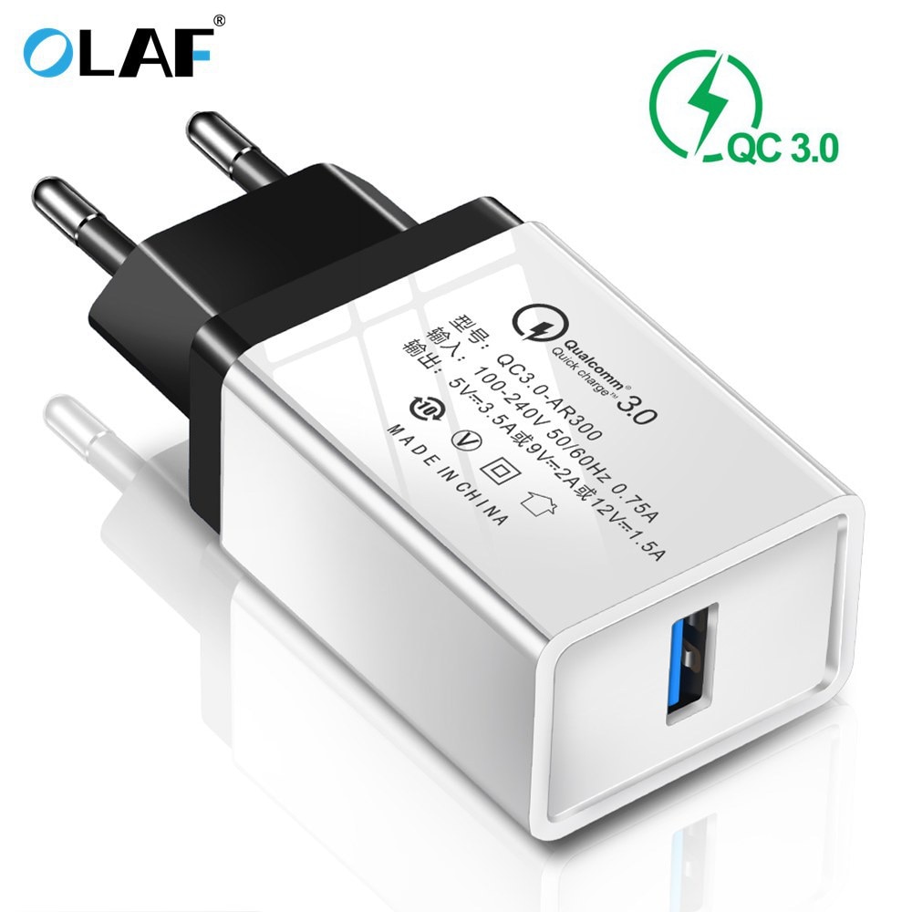 Olaf USB Charger Quick Charge 3.0 voor iPhone X XS XR Snelle USB Wall Charger voor Samsung S9 S8 Xiaomi huawei Mobiele Telefoon Laders