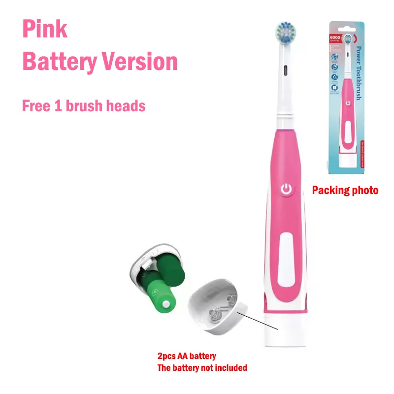 Cepillo de dientes eléctrico sónico redondeado, cepillo de dientes vibratorio 3D, rotación, cuidado de las encías, cabezales de cerdas suaves, batería, blanqueamiento dental: Marfíl