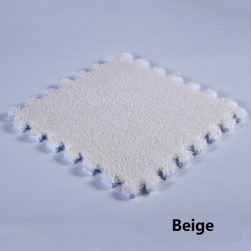 Große Große Fläche Teppiche Für Heimat Wohnzimmer Teppich DIY Verriegelung Schaum Matten EVA Plüsch Puzzle Teppich Matten Schaum Für Baby freundlicher: Matten Teppich Beige