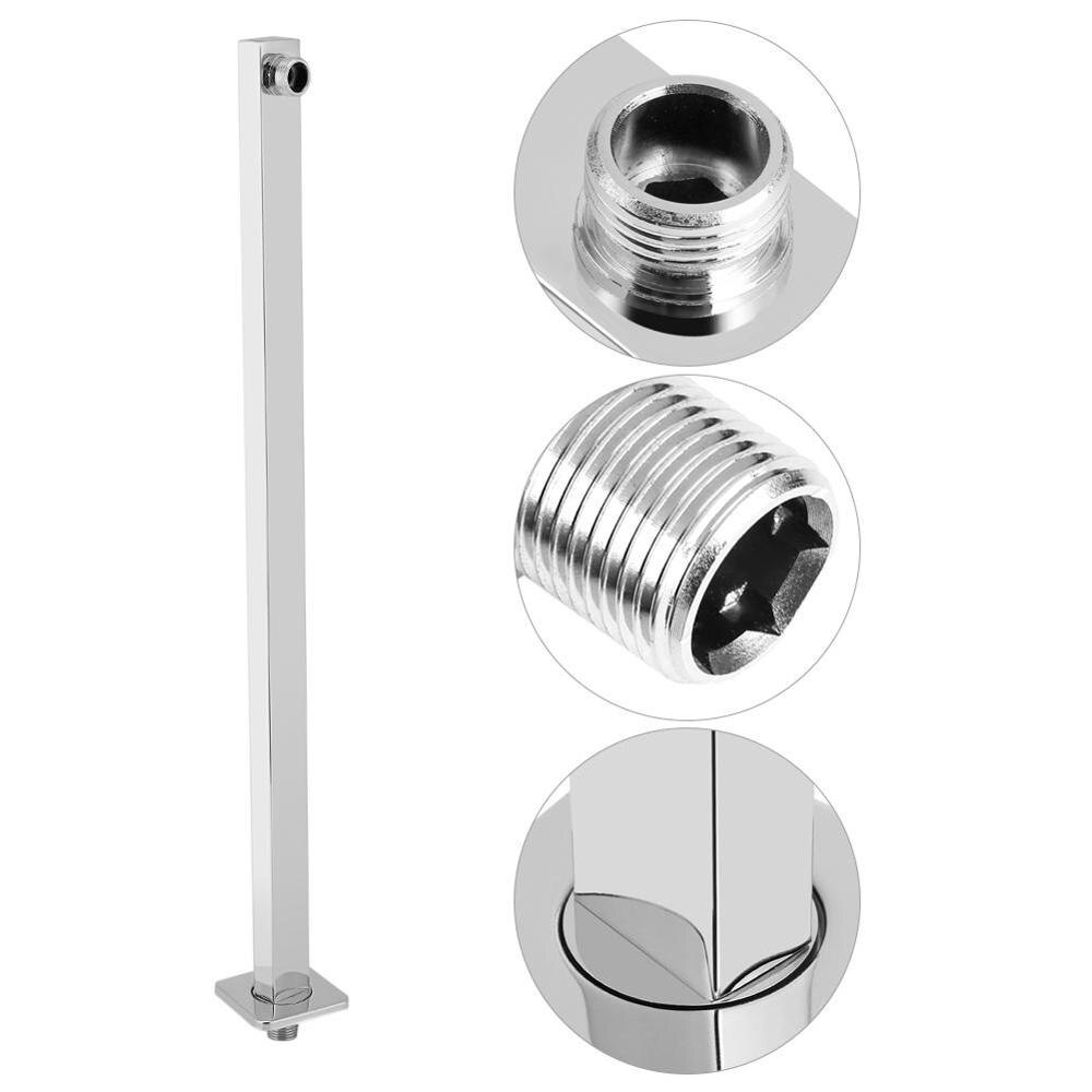 60cm Stainless Steel Shower Arm Wall Mounted Shower Extension Arm Bathroom Install Shower Holder Bar Showering Extension Tool