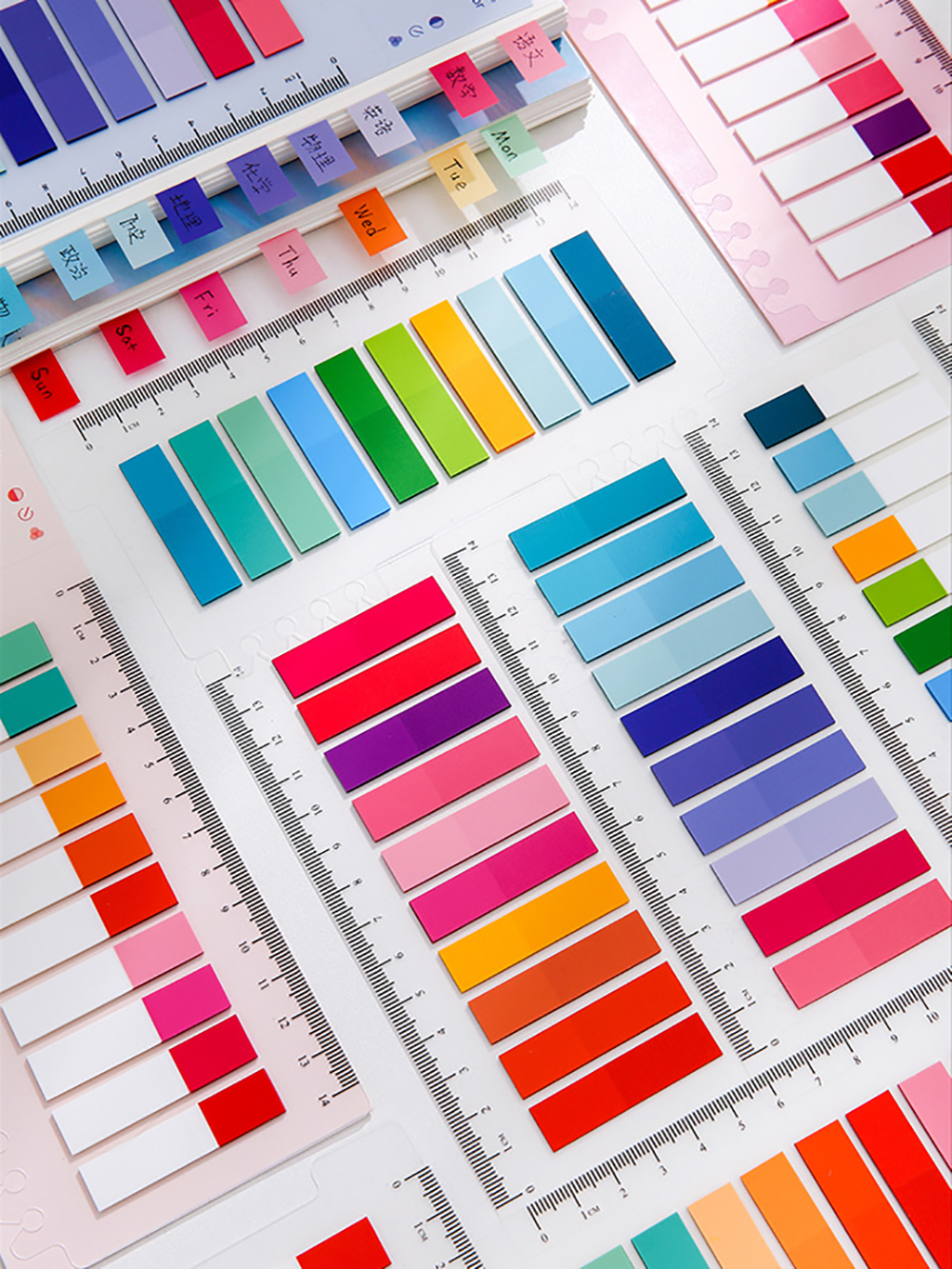 200 Sheets Colorful Sticky Notes Index Stickers Planning Reminder Memo Pad Bookmarks Notepads School Office Stationery