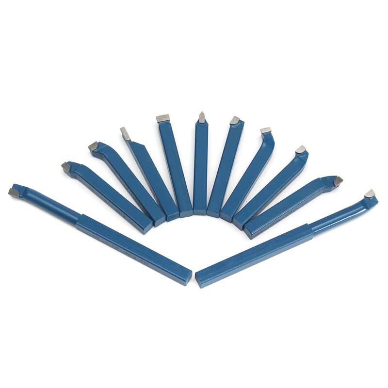 10x10Mm(3/8Inch) Mini Metal Lathe Tool Set For Metal Working Lathe Thread Carbide Tip Cutting Turning Boring Bit Carbide