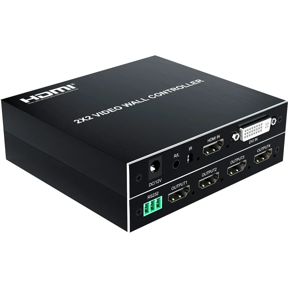 Controlador de pared de vídeo DVI HDMI 2 3 4 empalmador de TV 2X2 procesador de pared de vídeo HDMI divisor de empalme de pantalla múltiple rotación de 180 grados