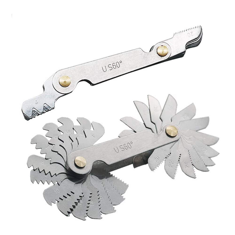 Screw Pitch Gauges Metric Inch Thread Plug Gear Tooth Measuring Carbon Steel Center Measurement 55 Degree​ Thread Gauge