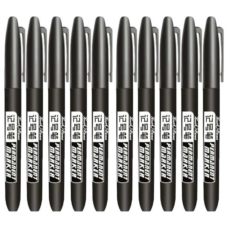 1,5 mm permanenter Farbmarkierungsstift, Zeichenmarker, auf Ölbasis, wasserfest, schwarze Tinte, Skizzenstifte, Schreibwaren, Kunst, Schulbedarf: Licht Gelb