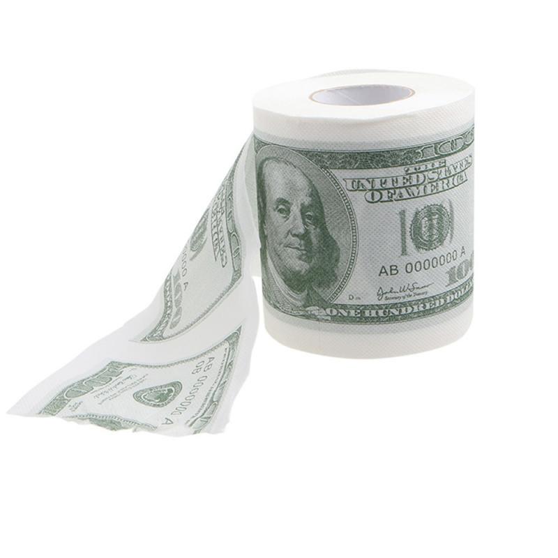 Thuis Bad Papier Bad Toilet Roll Paper Toiletpapier $100 Dollar Toiletpapier Wc Roll Tissue Roll 2Ply Papier handdoeken Tissue
