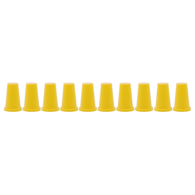 10 stk sjove søde farverige fingerspidser specielle kopper rekvisit scenebod farverige fingerbøl tricks: Gul