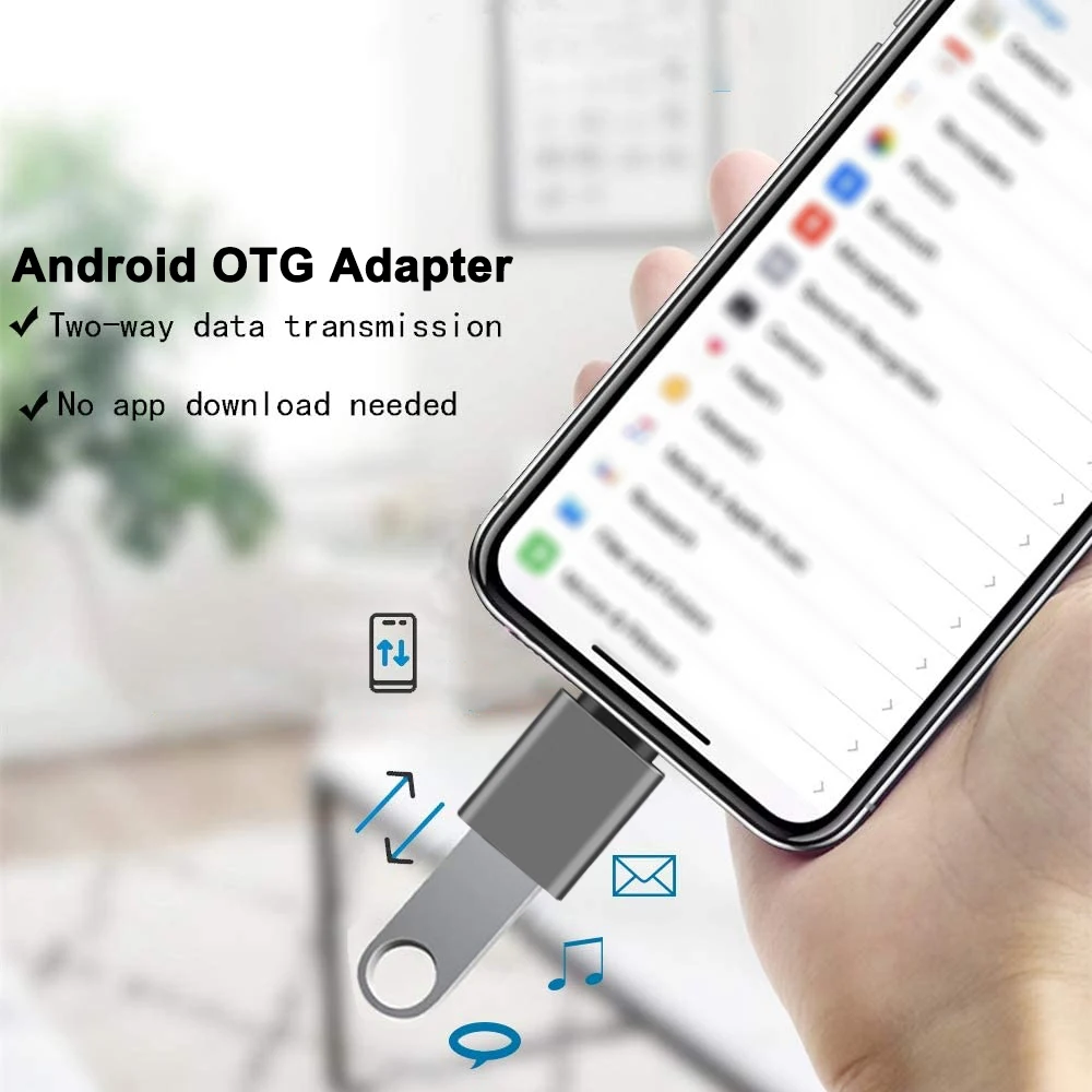 OTG Type-C Male To USB 3.2 Female Mobile Phone Adapters for Cellphone USB Flash Disk Mouse Keyboard Fast Transmission Converters