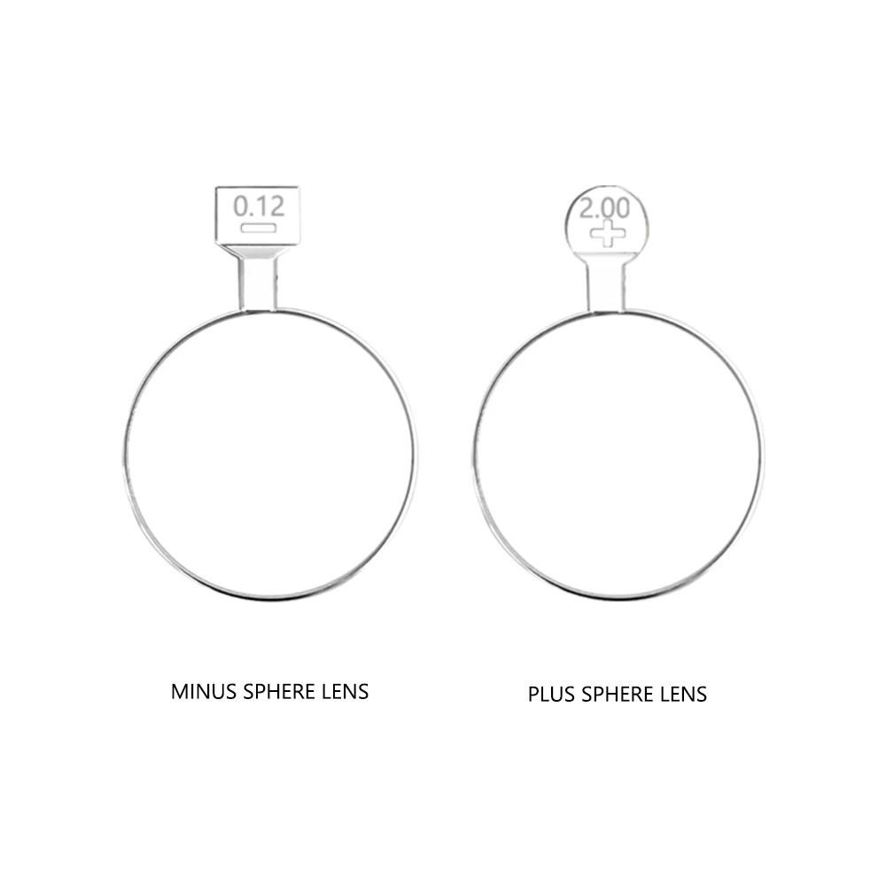 Lente de prueba de esfera de cilindro óptico de , diámetro 38mm ± 0,12 ~ ± 3,50D, lente de repuesto con borde de Metal JSQ