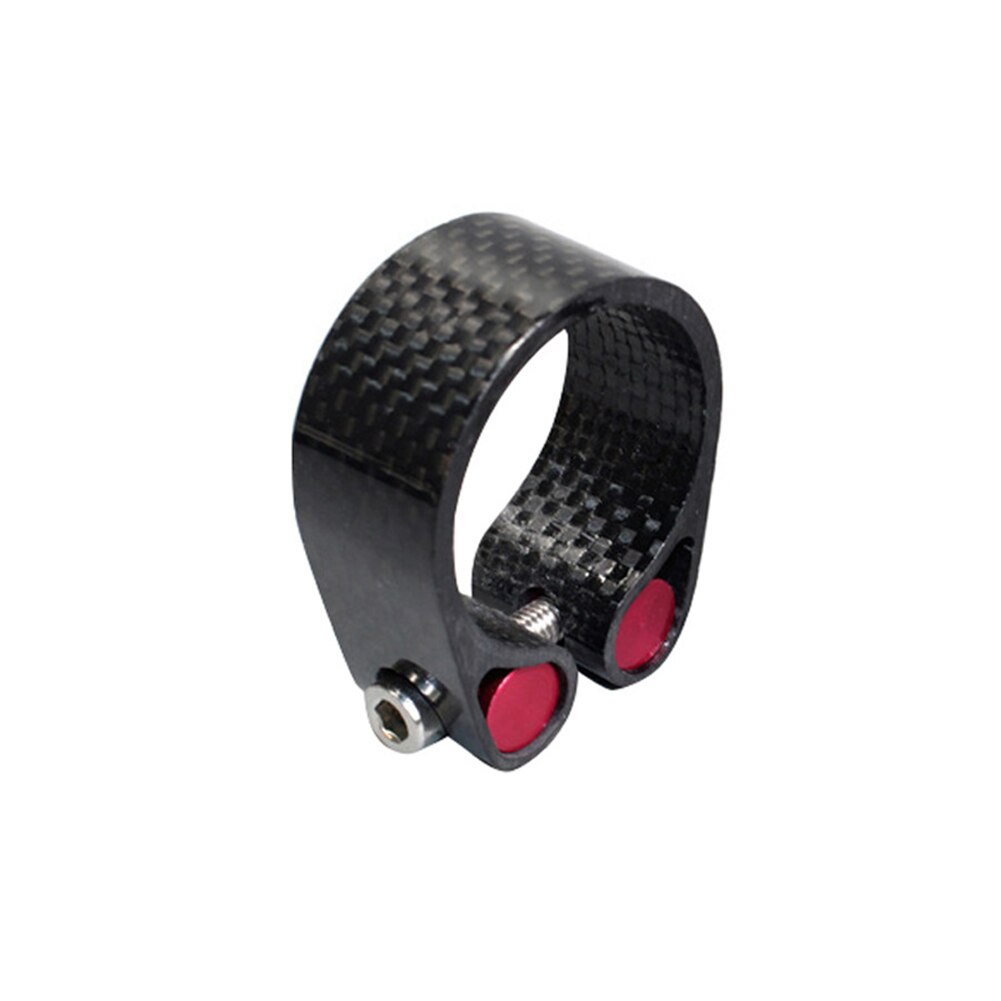Mountain Bike Repair Mount Bracket Cycling Carbon Fiber Practical Outdoor Durable Nut Fastener Seat Post Clamp: 30.8 Bright light