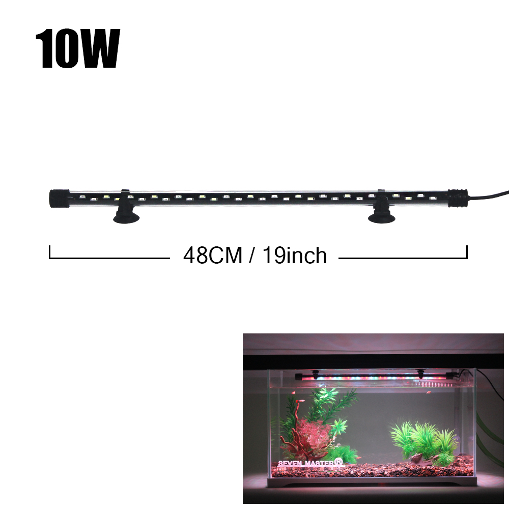 Luz LED para acuario, lámpara de cultivo de plantas, luz impermeable para pecera, 18-58CM, iluminación decorativa para acuarios subacuáticos, 90-260V, 5730chip: Verde claro