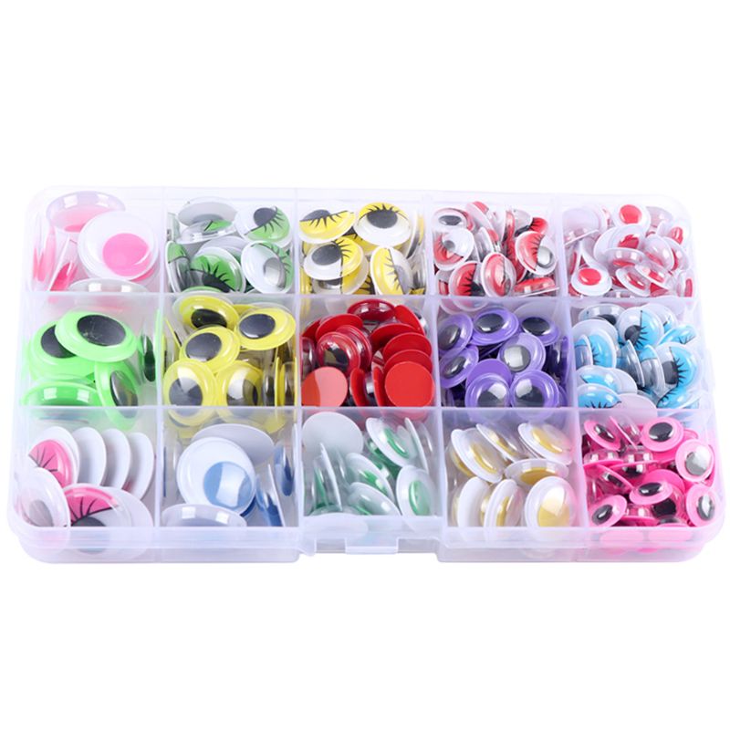 Googly Wiggle Ogen Met Zelfklevende In Draagbare Plastic Doos, ronde Wiebelig Ogen Sticker Multi Kleuren En Maten Voor Diy Craft Sc