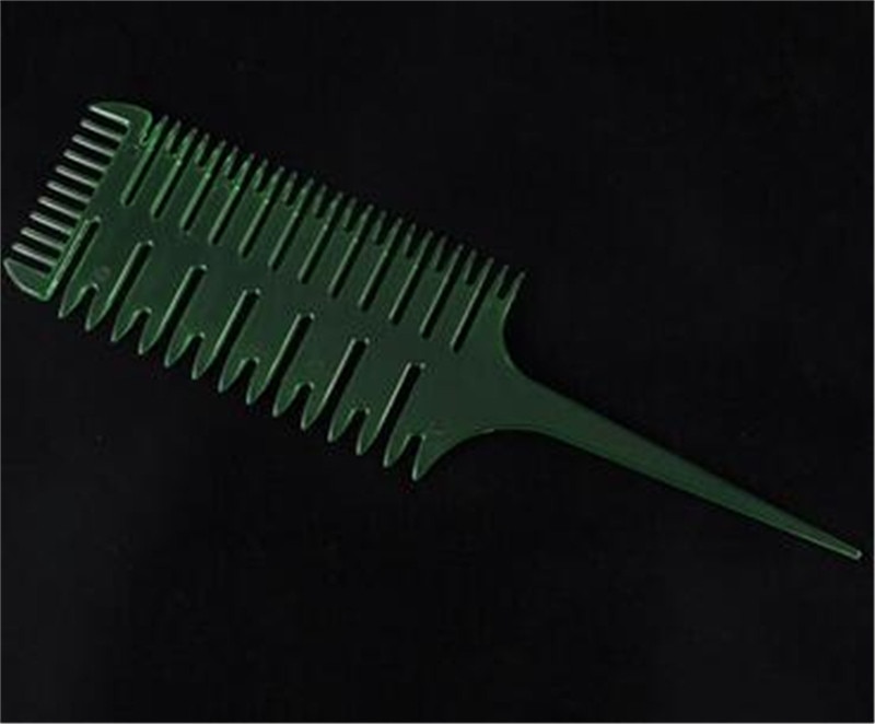 Three-sided Artistic Style Comb Fishbone Hair Beauty Picking and Dyeing Comb Hair Brush Plastic Brush Transparent Hair Hair Tool