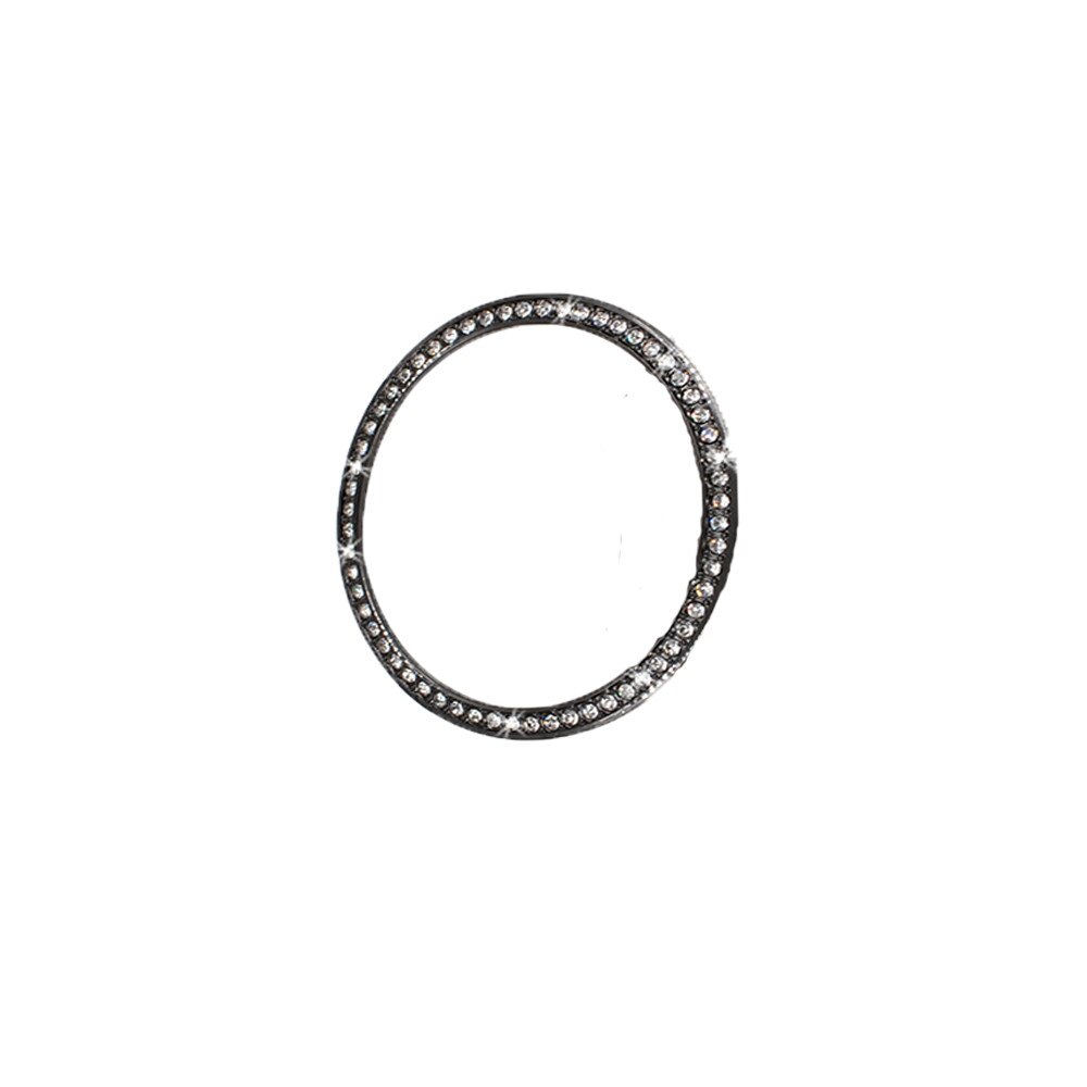 Diamant rustfrit stål metal udskiftning bezel ring cover metal cover til samsung galaxy watch 42mm 46mm smart watch: Sort / 42mm