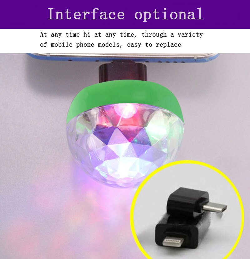LED party light USB RGB Mini voice control party lights stage lights Halloween party Glowing balls disco light DJ carnaval