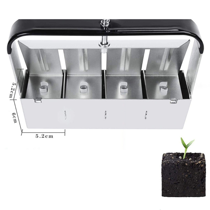 Min Soil Block Maker Cells Soil Maker Hand Held Seed Starting Plugs Seeds Starter Pallet Seedling Soil Block Maker Tools M4YD