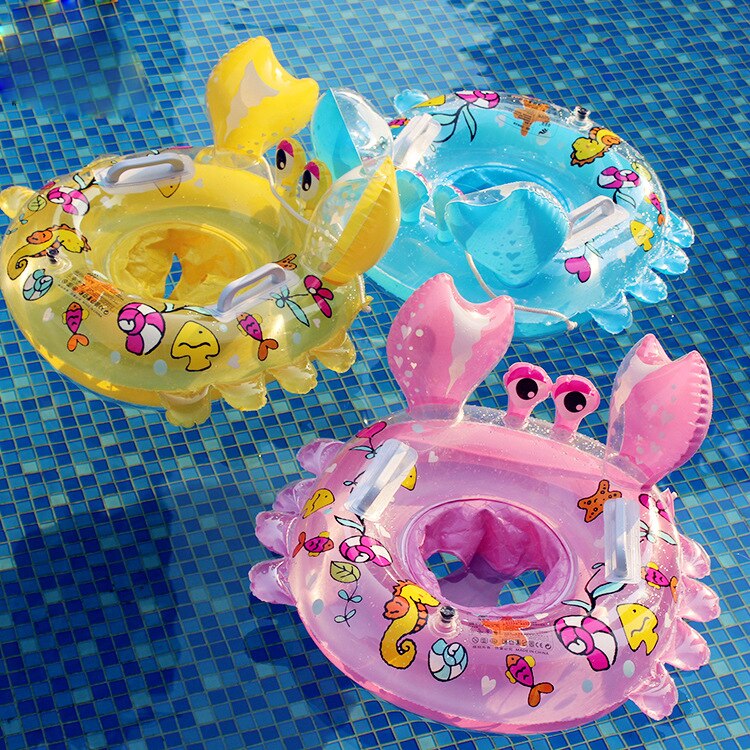 Cartoon Kleine Krab Baby Zwemmen Cirkel Baby Kokend Zwemmen Cirkel Float Zwemmen Float Speelgoed Voor Kinderen Zwembad Water Drijft