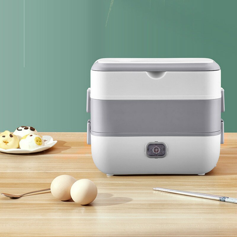 Electric Heating Lunch Box Mini Soup Stew Pot Rice Cooker Ceramic Meal Container Bento Lunchbox Porridge Food Warmer Heater