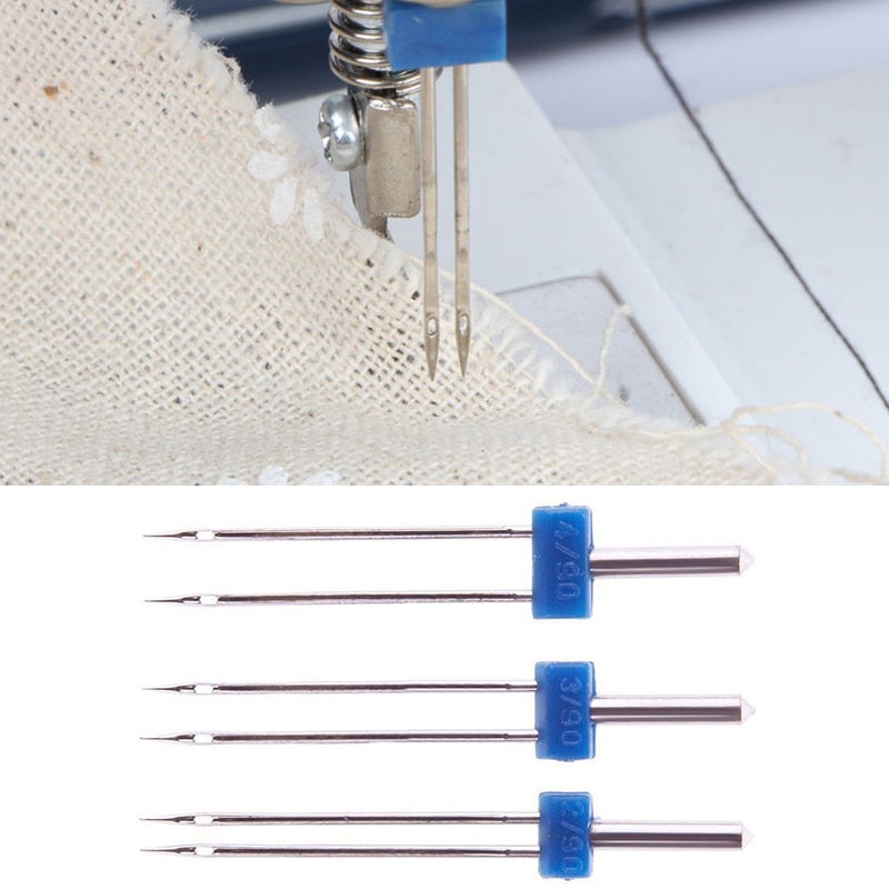 3pcs 2mm 3mm 4mm stretch Double Twin Needle Pins Sewing machine Needlework tool