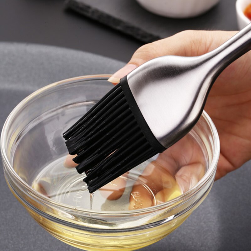 Silicone Kitchen Oil Brush BBQ Grill Basting Brush Barbecue Cooking Brush Silicone Pastry Brush for Baking Grill BBQ Accessories