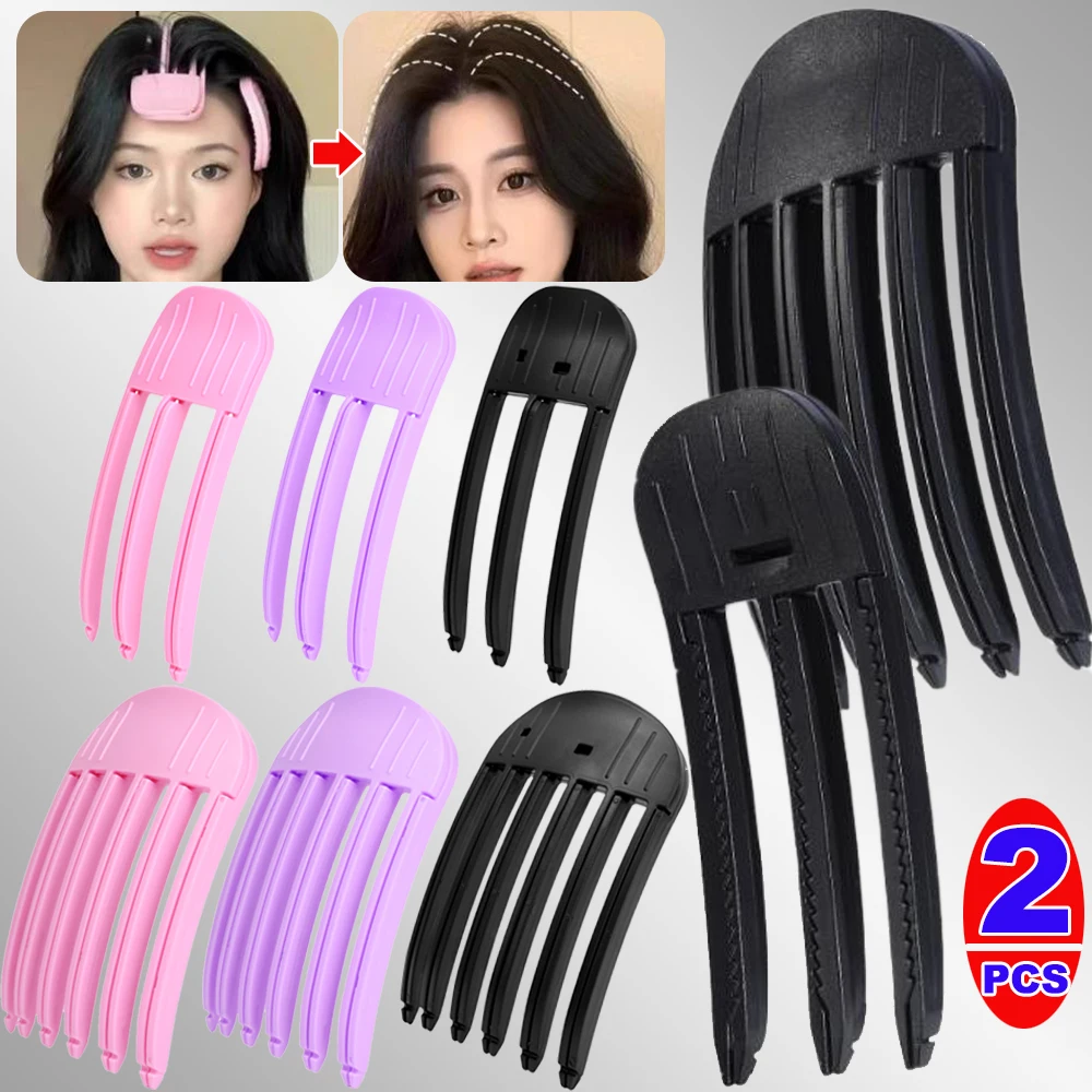 Horquilla esponjosa de 3/6 dientes para mujer, Clips de flequillo rizado, peines para esculpir viento perezoso, Clips de forma fija, herramientas de estilismo de alto arco