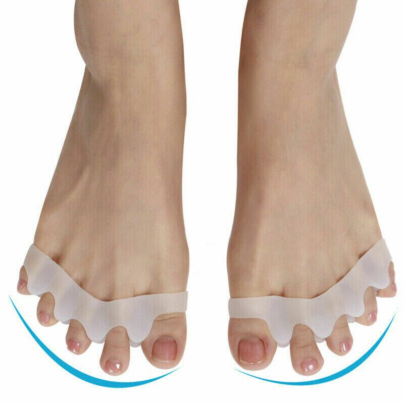 2 pièces Orteils Séparateurs D'orteil de Gel de Silicone Correcteur Orthèses Civières Aligner Correcte Les Orteils Qui Se Chevauchent directe