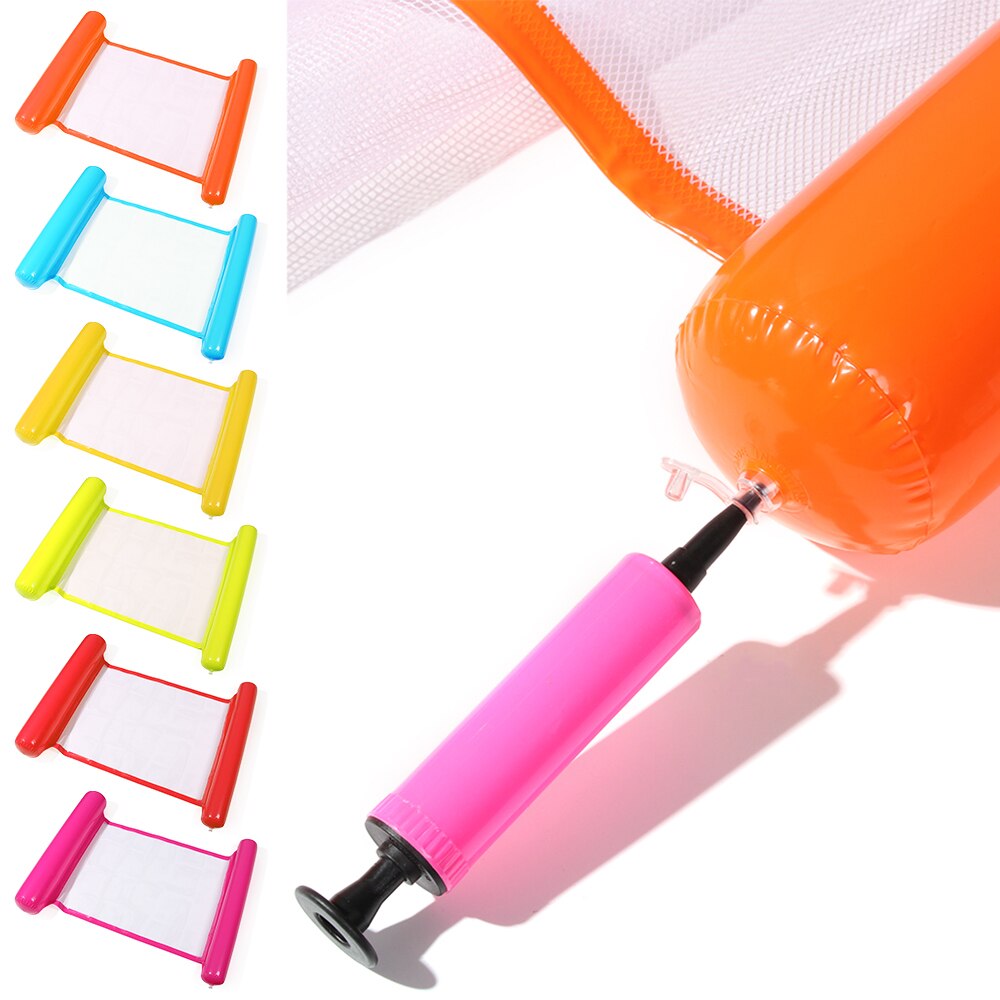 1SET Summer Amusement Inflatable Pool Floats Water Hammock Relax Swimming Floating Chair Beach Pool Accessories With Air Pump