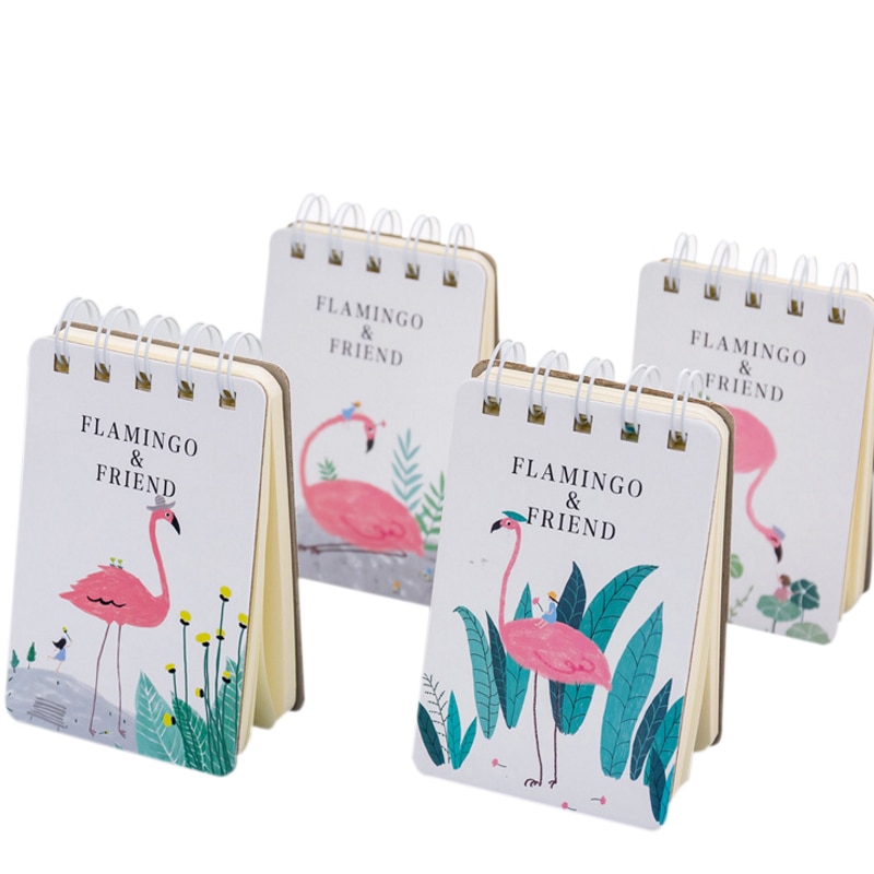 1book/lot Flamingo notebook Daily Weekly Planner Spiral Notebook Time Organizer School Supplies Signature Guest Book