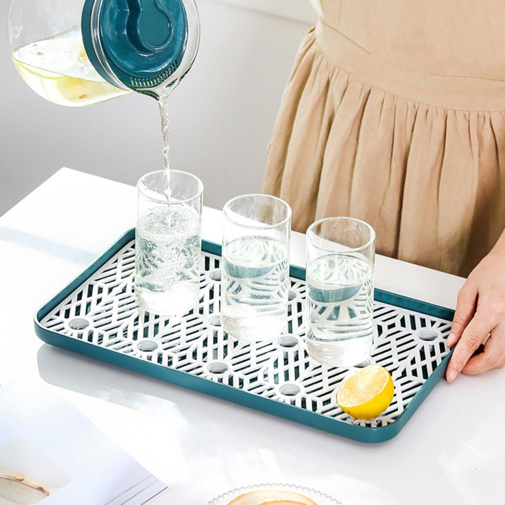Estante de secado de vasos a prueba de polvo, soporte multifuncional para botellas, soporte de vidrio de drenaje de plástico, decoración del hogar
