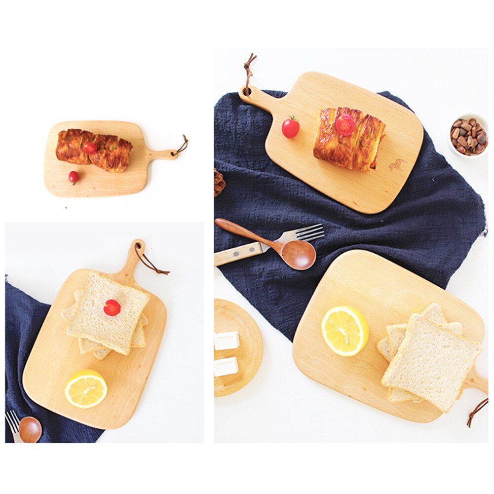 Kitchen Chopping Board Wood Food Plate Pizza Bread Fruit Hanging Cutting Plate Board Non-slip Kitchen Board