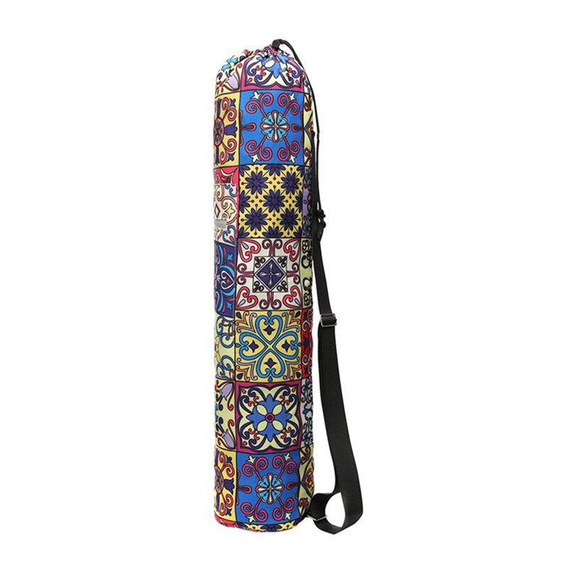 home indoor Yoga Mat Storage Bag Printed Zipper Drawstring Bags Carrier Organization Tool With Straps: A8