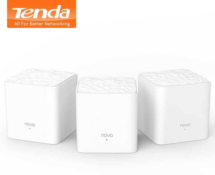 Tenda Nova MW3 Nova Mesh Draadloze Wifi Router AC1200 Dual-Band Voor Hele Huis Wifi Wireless Bridge Repeater: 3 Packs