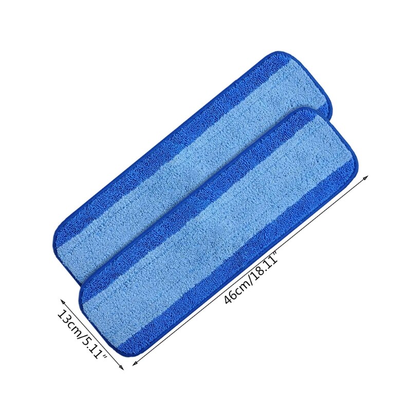 1/2/4 Pcs Microfiber Kniezen Doek Vervanging Heads Voor Bona Vloer Zorg Systeem Nat/Droog Platte Mop Doek cleaning Tools Mop: Blauw