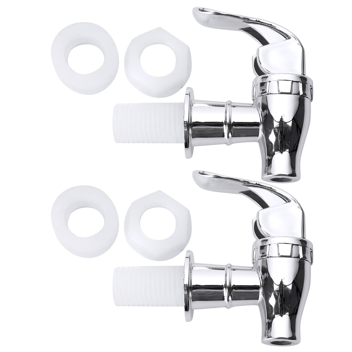 2pc Glass Wine Bottle Faucet Jar Wine Barrel Water Tank Faucet With Filter Wine Valve Water Dispenser Switch Tap Bibcocks Beer: Silver1