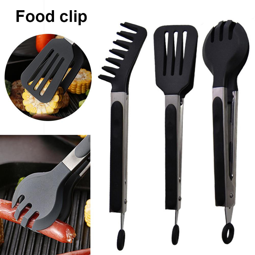 Grill Kochen Zange Edelstahl Salat Pasta Servierzange Anti-Verbrühungen schwer Pflicht Mehrzweck Spachtel Zange Küche Werkzeuge