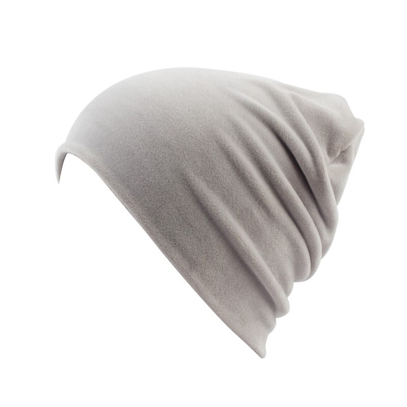 Bonnet en velours pour femme, décontracté Polyester, Skullies, Skullies, Bonnet, hiver, velours uni, cagoule, Sapka: Light Grey