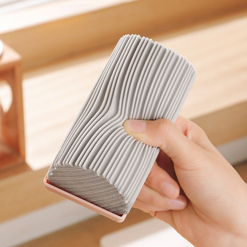 ​​Ergonomic Handheld Sponge Scrubber with Handle -Multi-Surface Bathroom & Kitchen Cleaner for Tiles, Dishes & Sinks​