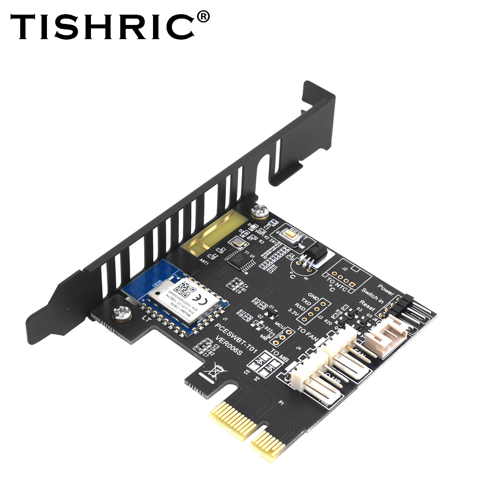 TISHRIC Tuya Wifi PC Przycisk zasilania Przełącznik resetowania 1X Karta PCIE do komputera stacjonarnego APP Zdalne sterowanie Obsługa Alexa Google Home: Default Title