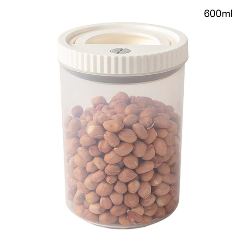 1000ML Plastic Sealed Cans Kitchen Storage Boxes Transparent Food Snacks Canister Keeping Fresh Plastic Food Storage Canned: 2